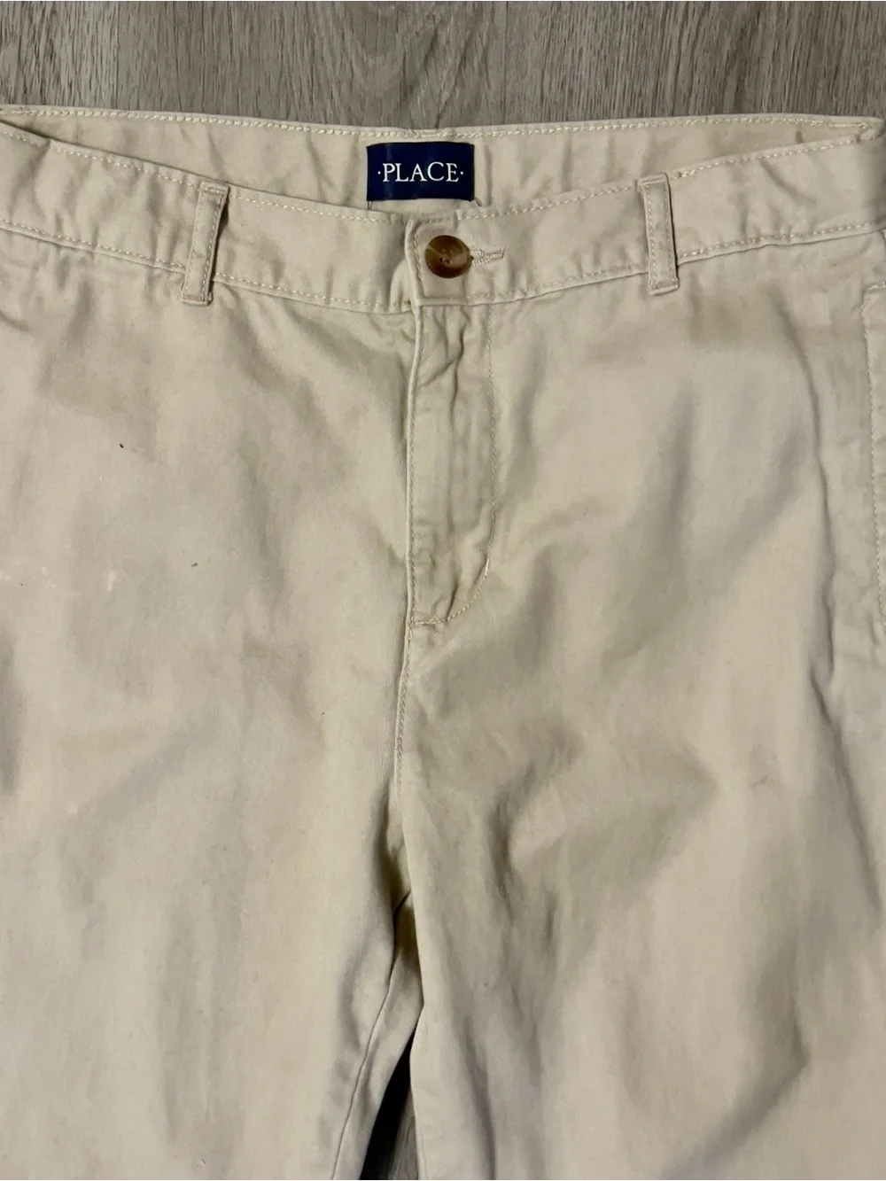 The Childrens Place Khaki Chino Pants Boys Size 14 Adjustable Waist Cotton
